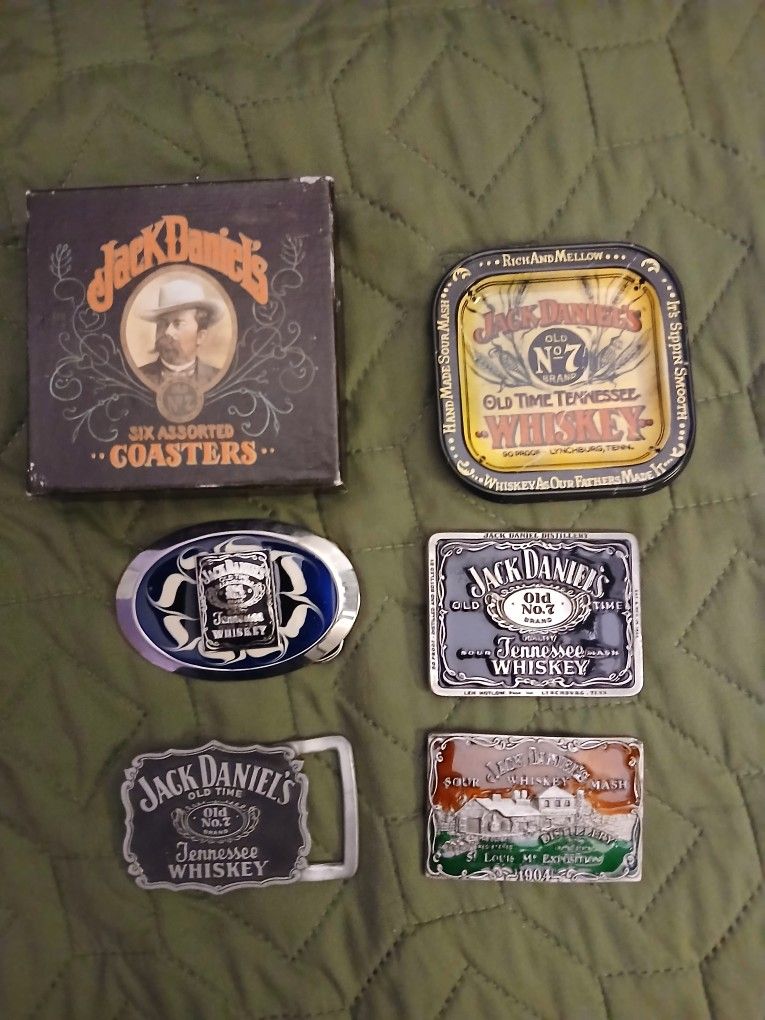 Jack Daniel's Coasters & Belt Buckles