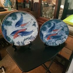 Koi Platters/with Stands 
