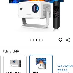 Native 1080P 650ANSI 4K Android11 L018 Projector With Auto Keystone Correction Focus Wifi6 BT5.2 Portable Movie Outdoor