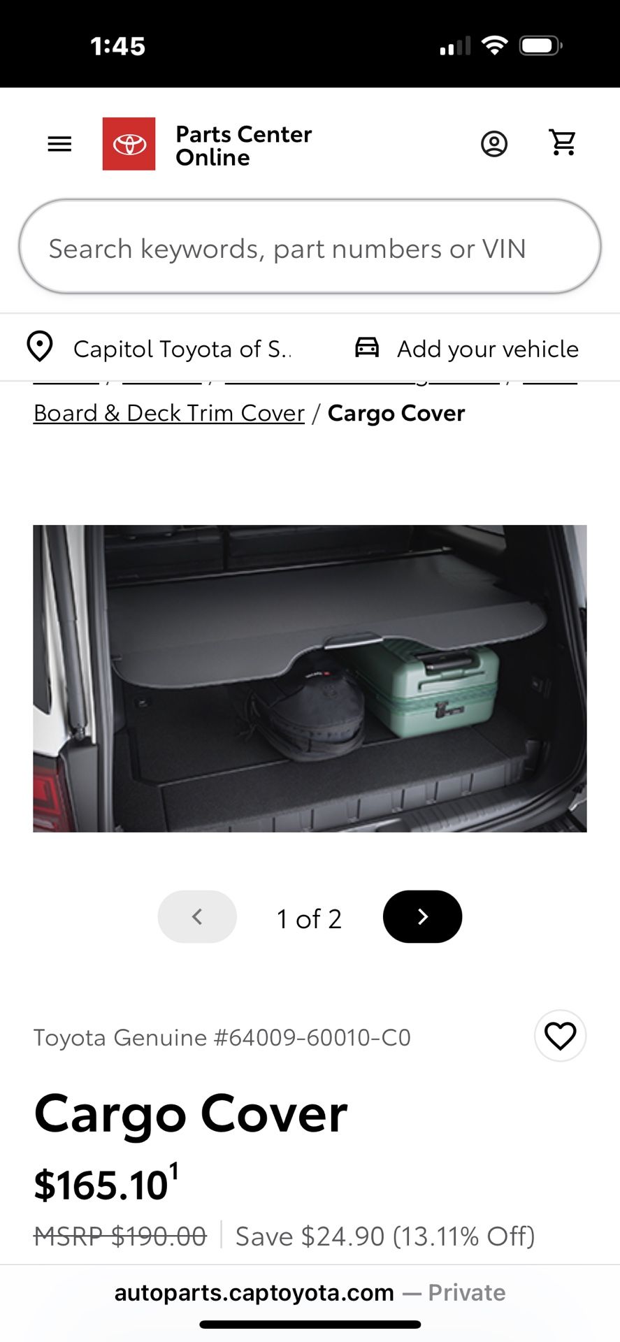 Cargo Cover, 4 Runner