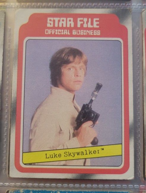 1980 Topps Star Wars Empire Strikes Back #2 Star File Official Business Luke Skywalker Card