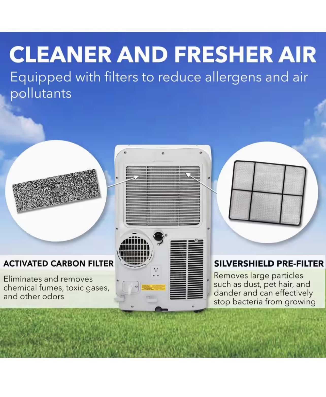 Whynter 10,000 (DOE) BTU Portable Air Conditioner Cools 500 Ft