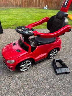 Red Ride-On Mercedes With Music & Horn