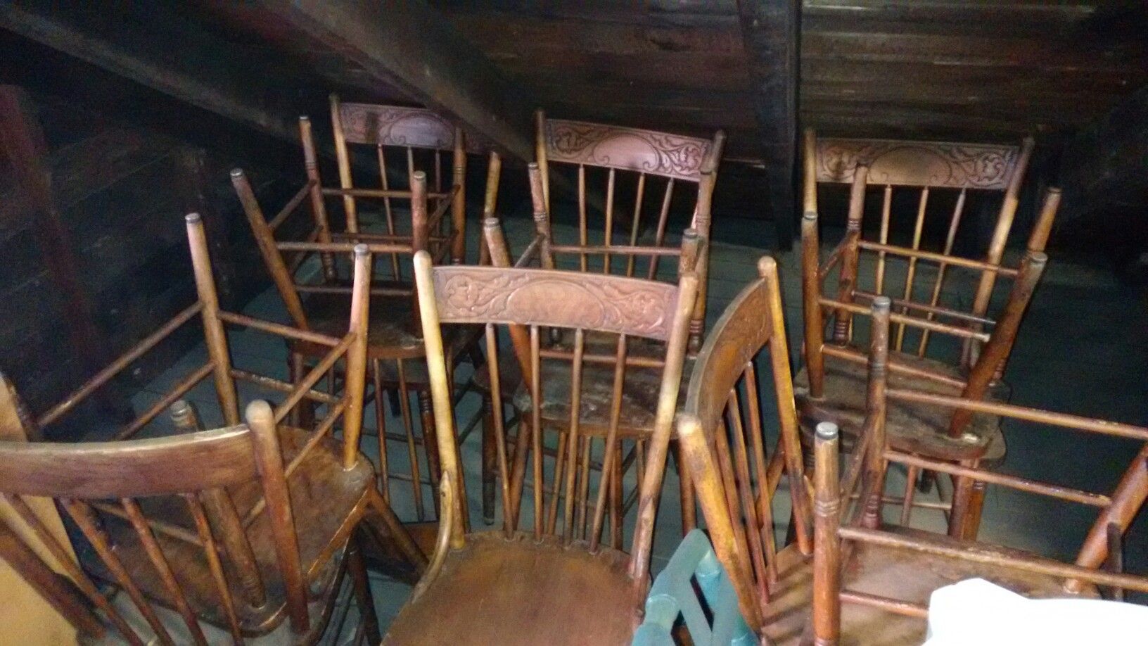 Antique chairs , quality craftsmanship.Wow only $7.00 a piece . There are 10 available