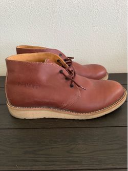 Redwing 595 brown leather chuccka boots