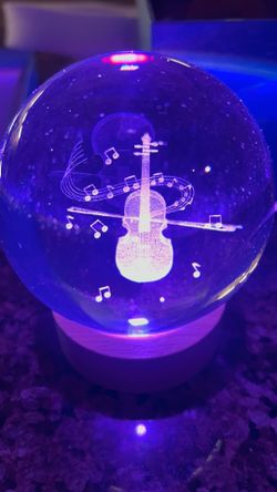 3D Engraved Glass Ball (Music)