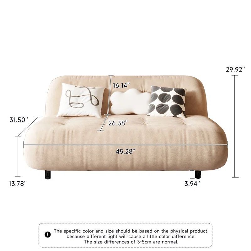 JASIWAY 45in Folding Technological Velvet Sofa Bed Furniture