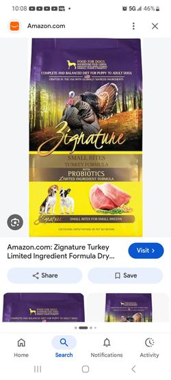 Zignature Small Bites Turkey Formula Dog Food
