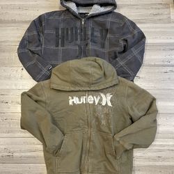 Hurley Fleece Lined Zip Hoodies - Boys