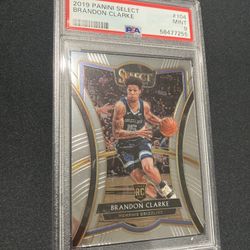 2019 PANINI SELECT BRANDON CLARKE DISCO PRIZM PSA #104 MINT 9