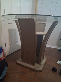Large glass table
