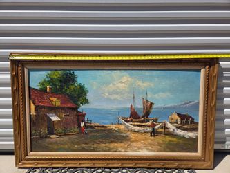 Amazing Oil Painting Wood  Framed