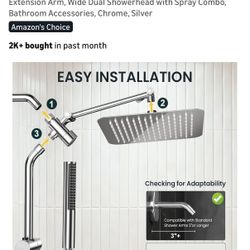 Chrome Rain Shower With Hand Wand