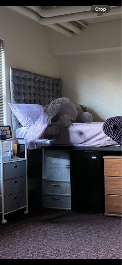Head board for dorm bed