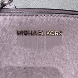 Michael Kors Jet Set Leather Crossbody Bag Powder Blush Rose!