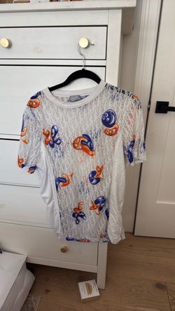Dior x Kenny Scharf White Oblique Faces Transparent T-Shirt
