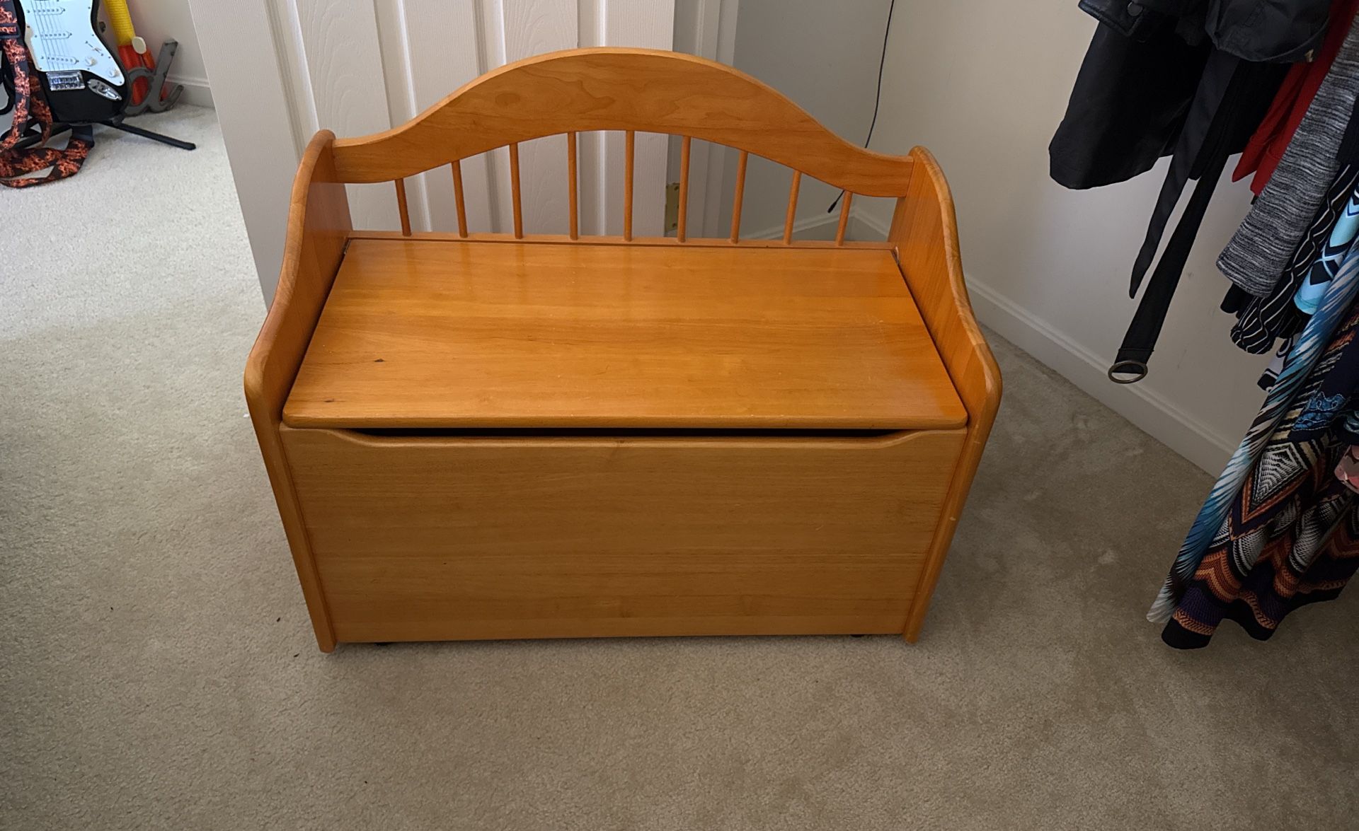 Toy Chest Box Bench - Wood