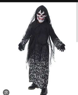 scary costume is complete without the essential hooded Black Robe. The black