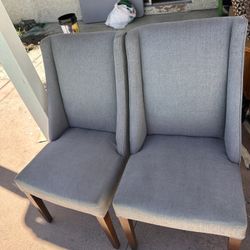 Set of 2 Upholstered Dining Chairs – Modern Accent Chairs