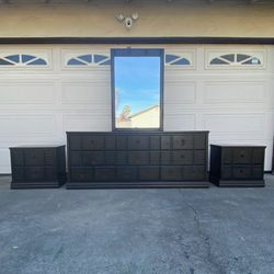 Dresser Bedroom Set Matching Nightstands Bureau Bedside Tables