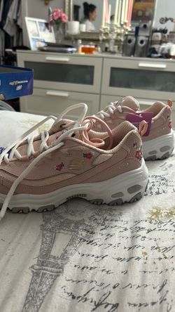 Skechers D'Lites Pink Floral Sneakers