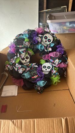 Día De Los muertos wreath 