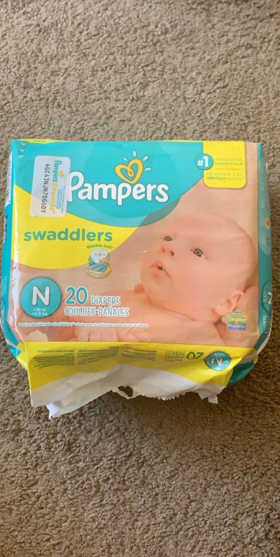 Pampers Swaddlers (Newborn) 20 Count