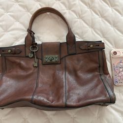 Fossil Leather Handbag 