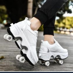 Roller Skate Shoes for Women Four Rounds Children's Roller 