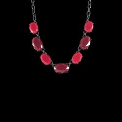 Premier Designs Jewelry Necklace BERRYLICIOUS  Hematite  In Bag.. 18 Inch With 4 In Removable E