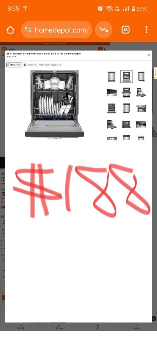 Smart Built-In Tall Tub Dishwasher FDPC4221AS - The Home Depot