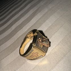 14k Gold San Judas Ring 