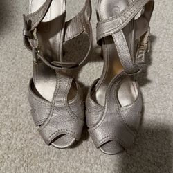 Coach metallic heels Size 8