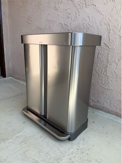 Simplehuman 58L Dual Compartment Step Trash Can