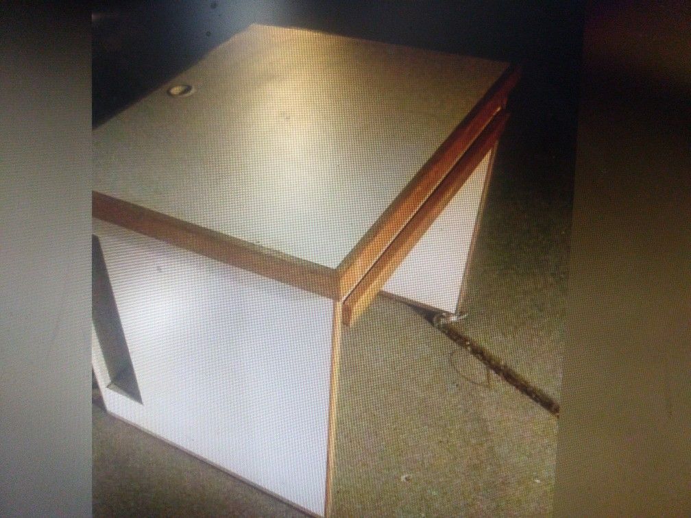 Oak White Stand For TV Or Copier Or Kids Desk