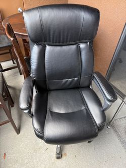 Black Executive Office Chair - High Back, Padded & Comfortable