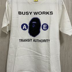 Bape Busy Workers Transit Tshirt Size medium 