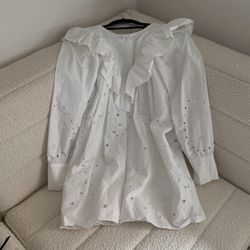 Zara Long Sleeve White Dress