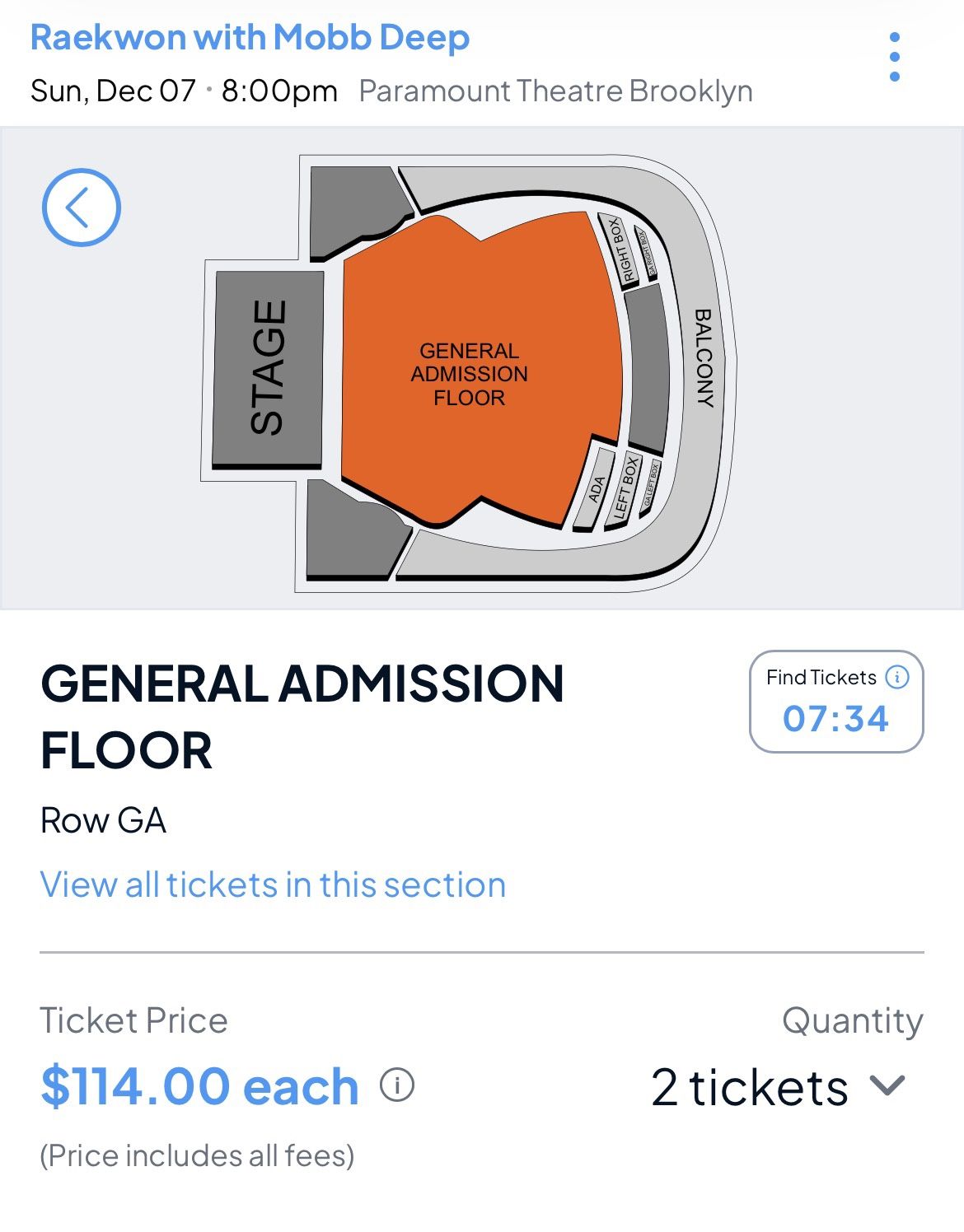 Extra Ticket To Concert Raekwon &mob Deep