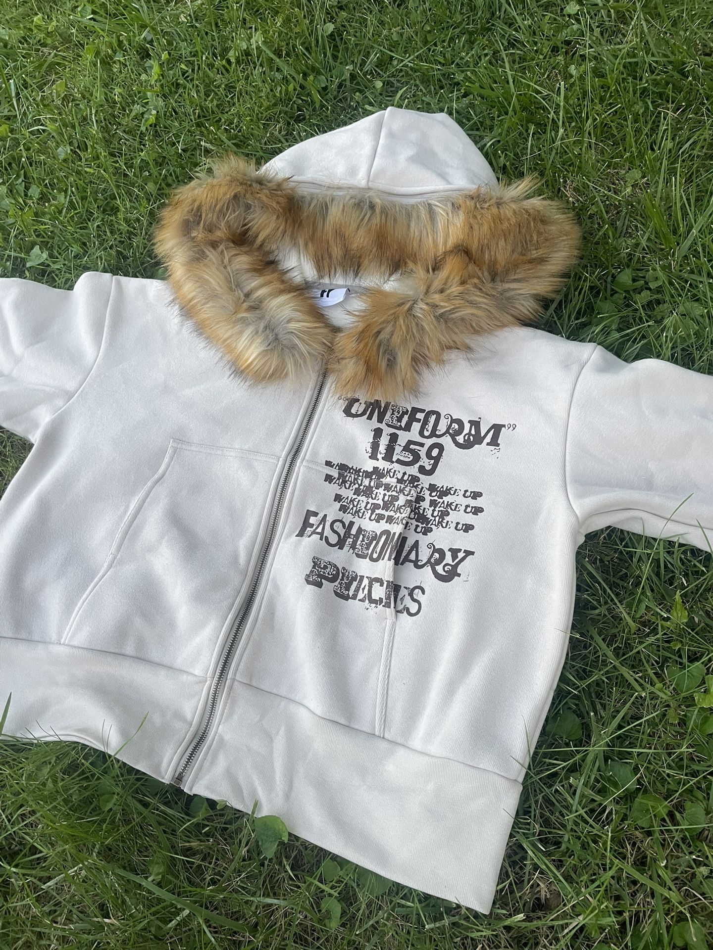 Fashionary Pieces Cream Fru Awaken Zip Up