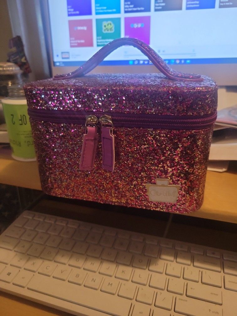 Caboodles Mini Glitter Train Case, Purple, NWOT