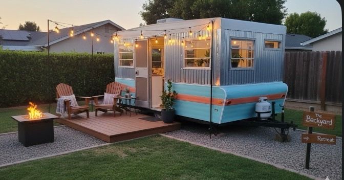 Trailer Vintage Style Remodeled TINY-HOME Bathroom 