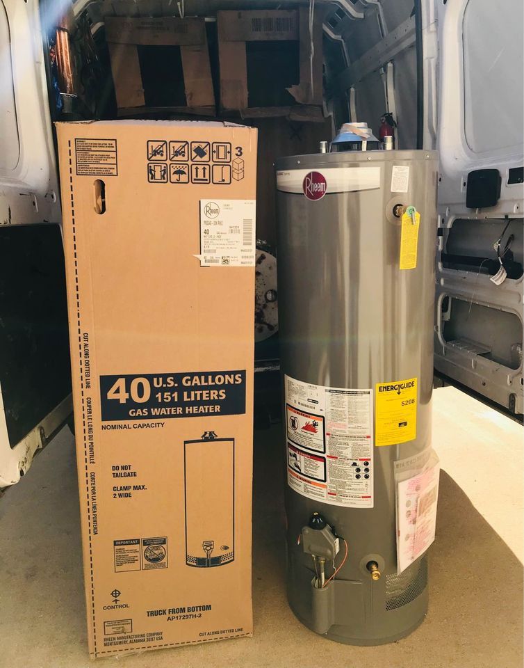 Refurbished 40 gal Natural Gas Water Heater (includes installation)