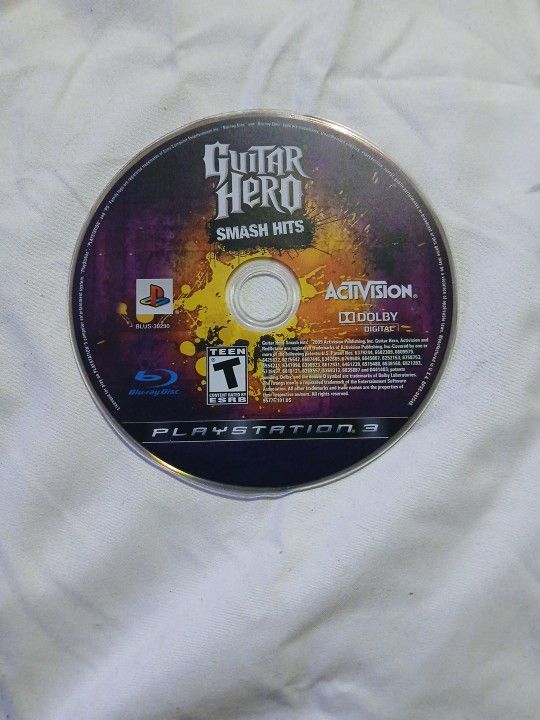 Guitar Hero Smash Hits Game For Ps3