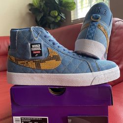 Nike Supreme Blazer Zoom SB Denim Snakeskin  Sz9 Jordan Bred 1 Banned Lost And Found  Off White FOAMPOSITE Penny Dunk 1