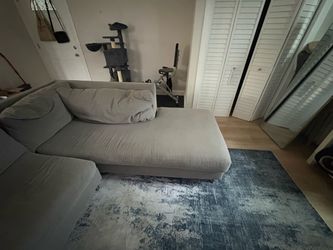 Gray Fabric Sectional Sofa with Chaise