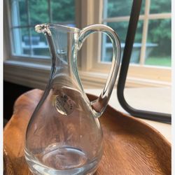 Vtg. Princess House Hand Blown Crystal Cruet, Decanter, Oil/Vinegar Set Of 2 