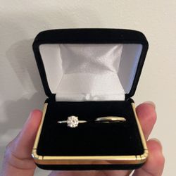 Engagement Ring And Band Set