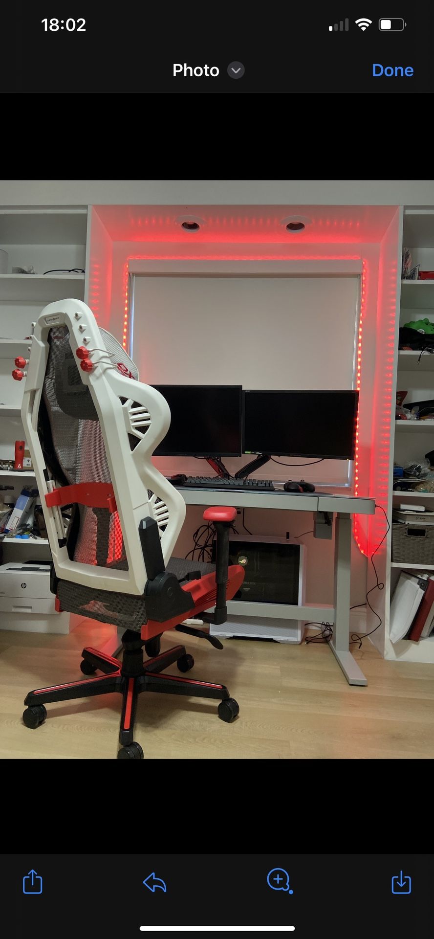 2 Acer Predator Monitor And Dual Desk Stand.