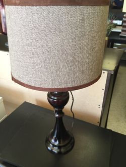 Wood base lamp